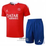 Chandal del Paris Saint-Germain Jordan 2024-2025 Manga Corta Rojo - Pantalon Corto