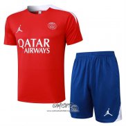 Chandal del Paris Saint-Germain Jordan 2024-2025 Manga Corta Rojo - Pantalon Corto