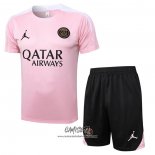 Chandal del Paris Saint-Germain Jordan 2024-2025 Manga Corta Rosa - Pantalon Corto