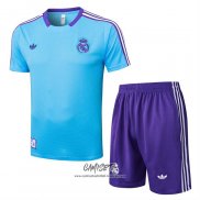 Chandal del Real Madrid 2025-2026 Manga Corta Azul - Pantalon Corto