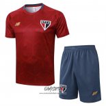 Chandal del Sao Paulo 2025-2026 Manga Corta Rojo - Pantalon Corto