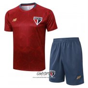 Chandal del Sao Paulo 2025-2026 Manga Corta Rojo - Pantalon Corto