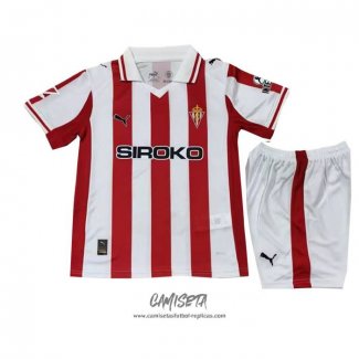Primera Camiseta Sporting de Gijon 2025-2026 Nino