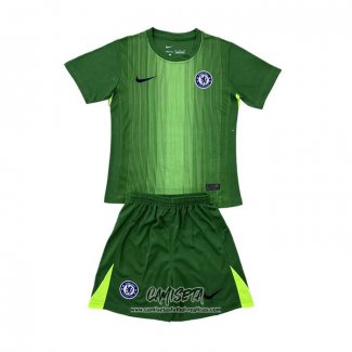 Camiseta Chelsea Portero 2025-2026 Nino Verde