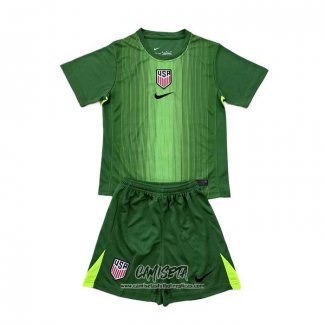 Camiseta Estados Unidos Portero 2025 Nino Verde