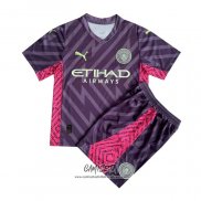 Camiseta Manchester City Portero 2023-2024 Nino Purpura