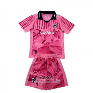 Camiseta Monterrey Portero 2025 Nino Rosa