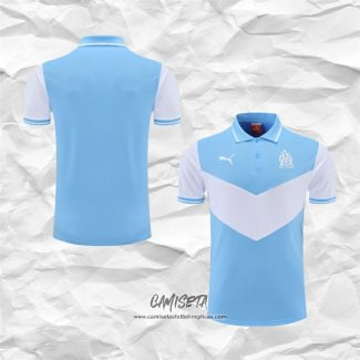 Camiseta Polo del Olympique Marsella 2022-2023 Azul y Blanco