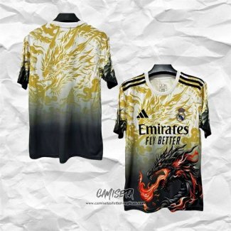 Camiseta Real Madrid Dragon 2025-2026 Amarillo Tailandia