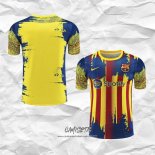 Camiseta de Entrenamiento Barcelona 2023-2024 Amarillo y Azul