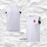 Camiseta de Entrenamiento Francia 2021-2022 Sin Mangas Blanco