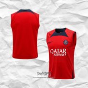 Camiseta de Entrenamiento Paris Saint-Germain 2022-2023 Sin Mangas Rojo
