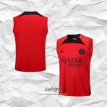 Camiseta de Entrenamiento Paris Saint-Germain Jordan 2023-2024 Sin Mangas Rojo