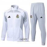 Chandal de Chaqueta del Real Madrid 2025-2026 Nino Blanco Gris