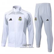 Chandal de Chaqueta del Real Madrid 2025-2026 Nino Blanco Gris