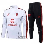 Chandal de Sudadera del AC Milan 2025-2026 Nino Blanco