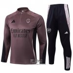 Chandal de Sudadera del Arsenal 2024-2025 Nino Gris Purpura