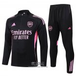 Chandal de Sudadera del Arsenal 2025-2026 Negro Rosa