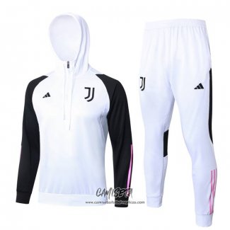 Chandal de Sudadera del Juventus 2023-2024 Blanco y Negro