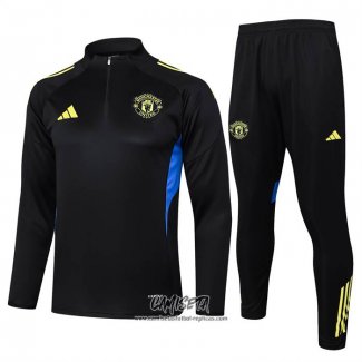 Chandal de Sudadera del Manchester United 2025-2026 Amarillo Negro