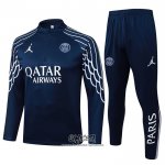 Chandal de Sudadera del Paris Saint-Germain 2025-2026 Nino Azul
