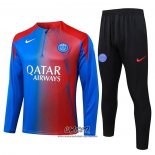 Chandal de Sudadera del Paris Saint-Germain 2025-2026 Nino Azul Rojo
