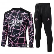 Chandal de Sudadera del Paris Saint-Germain 2025-2026 Nino Negro Rosa