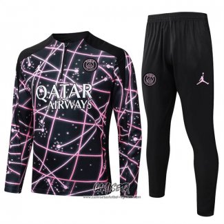 Chandal de Sudadera del Paris Saint-Germain 2025-2026 Nino Negro Rosa