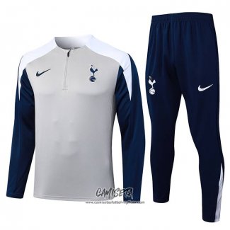 Chandal de Sudadera del Tottenham Hotspur 2025-2026 Nino Azul Gris