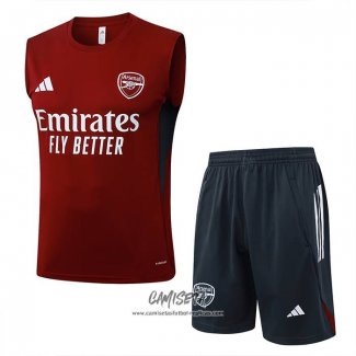 Chandal del Arsenal 2025-2026 Sin Mangas Rojo