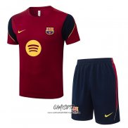 Chandal del Barcelona 2026-2027 Manga Corta Rojo - Pantalon Corto