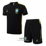Chandal del Brasil 2026-2027 Manga Corta Negro - Pantalon Corto