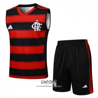 Chandal del Flamengo 2025-2026 Sin Mangas Negro Rojo