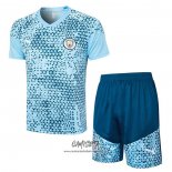 Chandal del Manchester City 2023-2024 Manga Corta Azul - Pantalon Corto