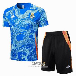 Chandal del Real Madrid Dragon 2024-2025 Manga Corta Azul - Pantalon Corto