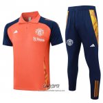 Conjunto Polo del Manchester United 2024-2025 Naranja