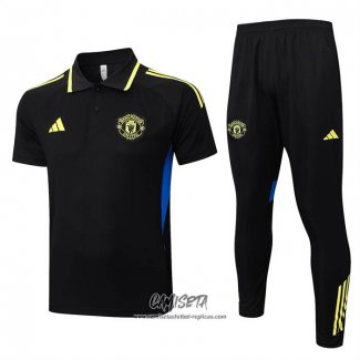 Conjunto Polo del Manchester United 2025-2026 Amarillo Negro