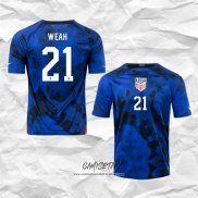 Segunda Camiseta Estados Unidos Jugador Weah 2022