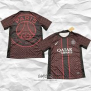 Camiseta Pre Partido del Paris Saint-Germain 2025-2026 Negro Rojo