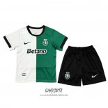 Camiseta Sporting Special 2025-2026 Nino Blanco Verde