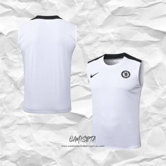 Camiseta de Entrenamiento Chelsea 2025-2026 Sin Mangas Blanco