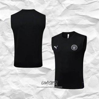 Camiseta de Entrenamiento Manchester City 2025-2026 Sin Mangas Negro