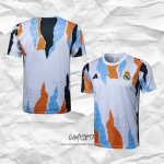 Camiseta de Entrenamiento Real Madrid 2024-2025 Blanco y Amarillo
