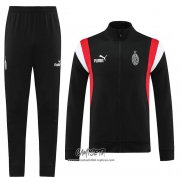 Chandal de Chaqueta del AC Milan 2023-2024 Nino Negro