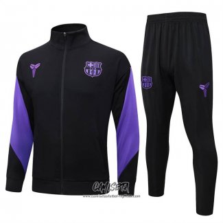 Chandal de Chaqueta del Barcelona 2025-2026 Nino Negro Purpura