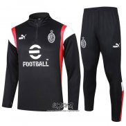 Chandal de Sudadera del AC Milan 2023-2024 Negro