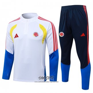 Chandal de Sudadera del Colombia 2026-2027 Nino Blanco