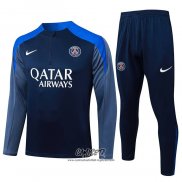 Chandal de Sudadera del Paris Saint-Germain 2025-2026 Nino Azul