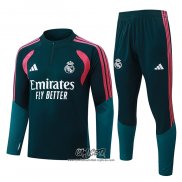 Chandal de Sudadera del Real Madrid 2026-2027 Nino Verde