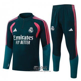 Chandal de Sudadera del Real Madrid 2026-2027 Nino Verde